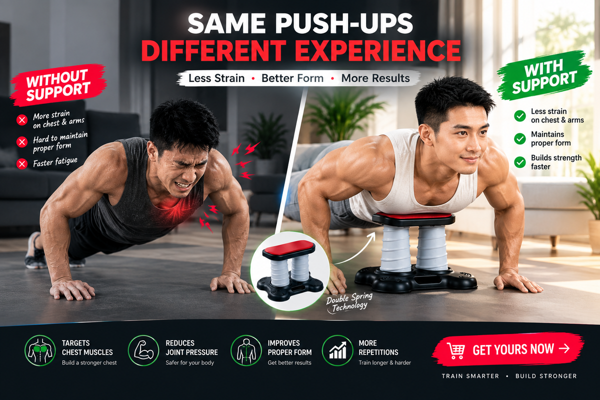 Wunovix PowerPress™ Double Spring Push-Up Auxiliary Training Device