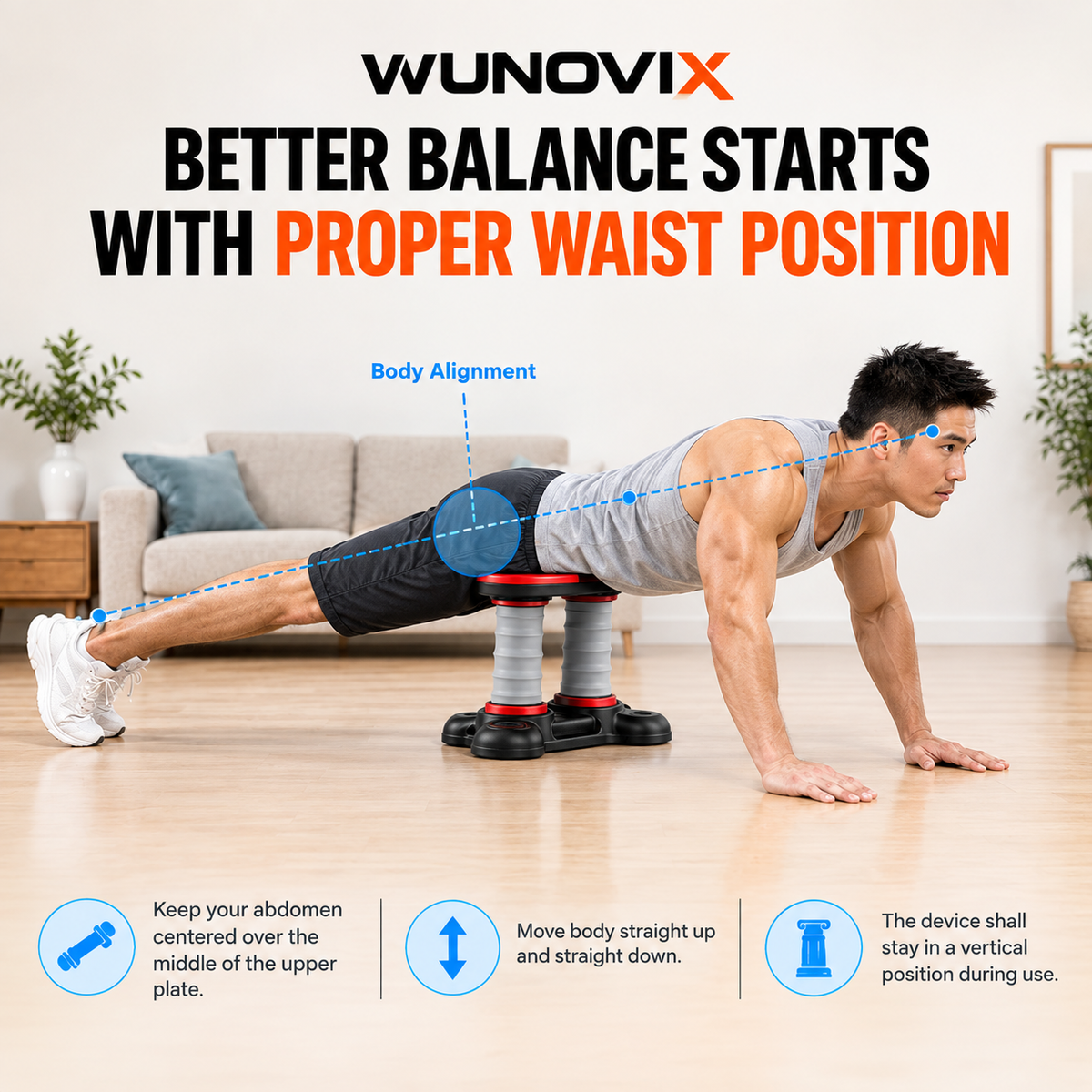 Wunovix PowerPress™ Double Spring Push-Up Auxiliary Training Device